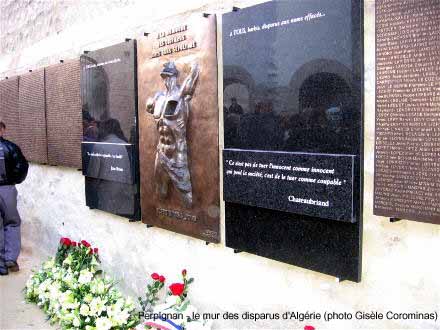 Fichier:Perpignan Mur des disparus d'Algérie.jpg