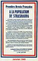 Proclamation de la défense de Strasbourg