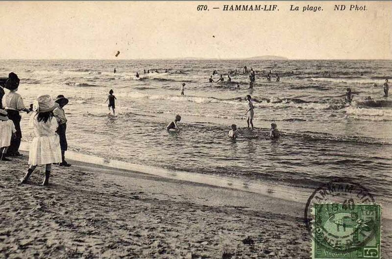 Fichier:Hammam lif plage1911.jpg